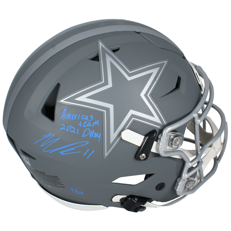 Micah Parsons Autographed "21 DROY" Cowboys Speedflex Helmet Fanatics LE 25