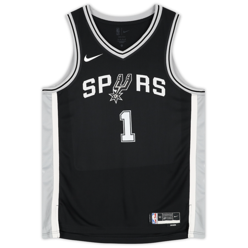 Victor Wembanyama Autographed "2024 ROY" San Antonio Spurs Black Icon Ed. Jersey Fanatics