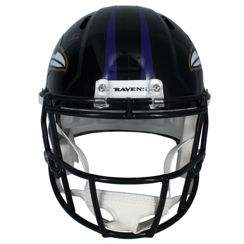 Zay Flowers Autographed Baltimore Ravens Speed Full Size Helmet Beckett