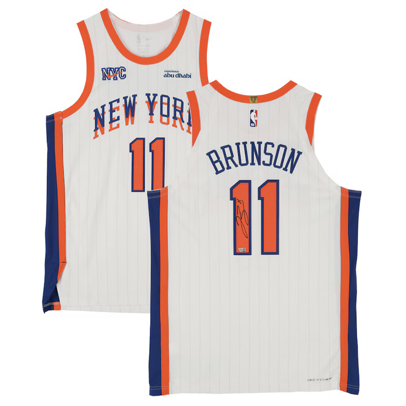 Jalen Brunson Autographed New York Knicks Authentic Nike City Edition Jersey Fanatics