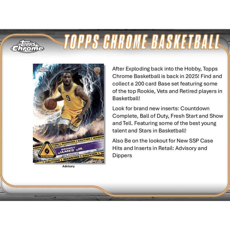 2024/25 Topps Chrome Mega NBA Basketball 8-Pack Monster Box Factory Sealed