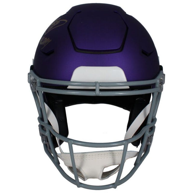 Adrian Peterson Autographed "All Day" Vikings SpeedFlex Authentic Helmet Beckett