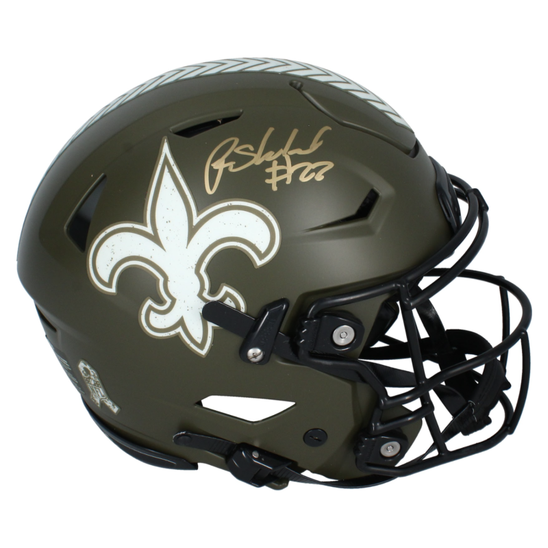 Rashid Shaheed Autographed New Orleans Saints STS Authentic Speedflex Helmet Beckett