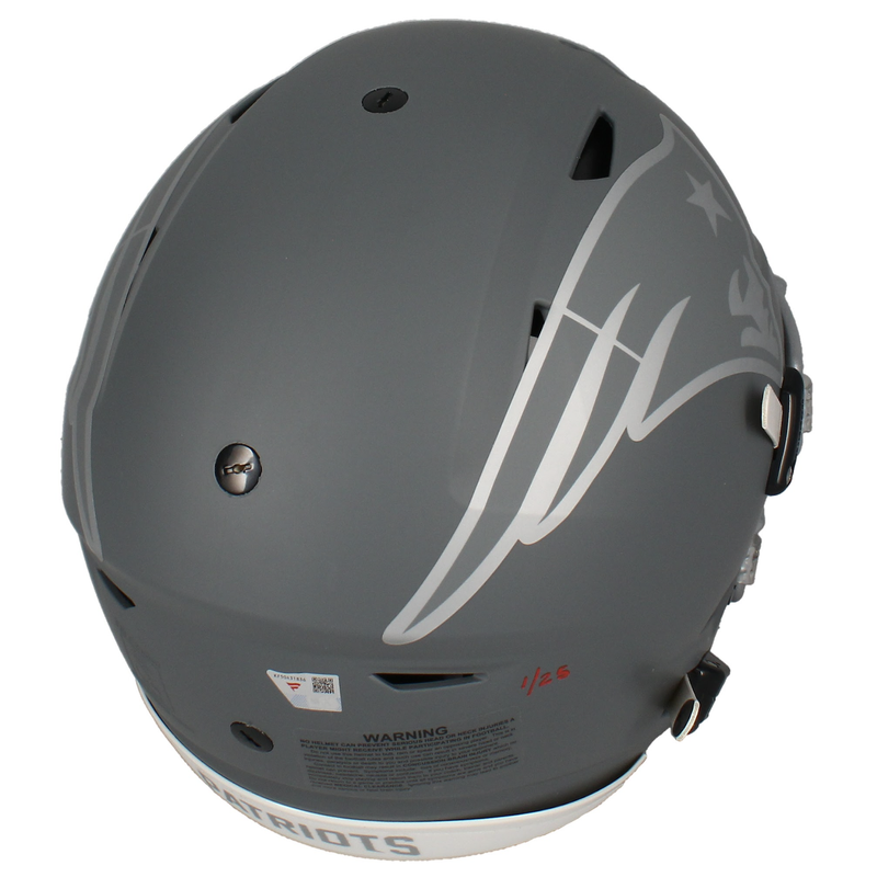 Tom Brady Auto "6x Champs" Patriots Slate SpeedFlex Helmet Fanatics LE 1/25
