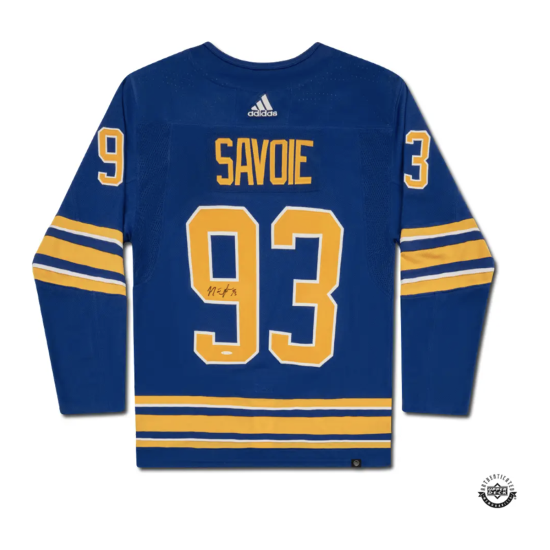 Matt Savoie Autographed Authentic Buffalo Sabres Adidas Royal Jersey UDA