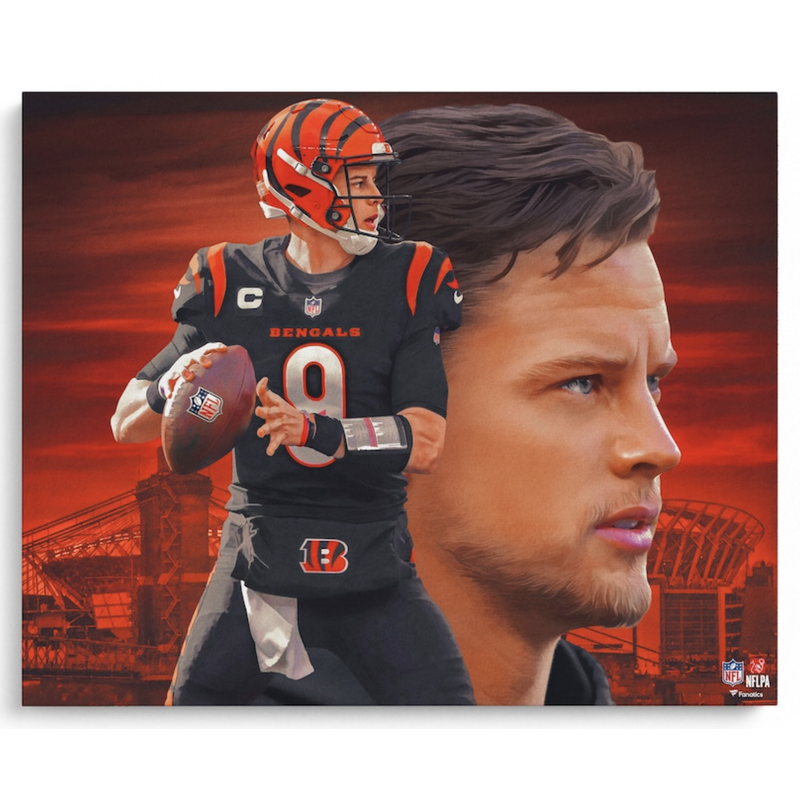Joe Burrow Bengals Unsigned 16" x 20" Artist Photo Print Fanatics