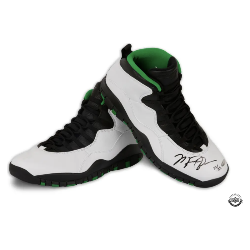 Michael Jordan Autographed Nike 10 Retro Seattle Shoes UDA LE 23