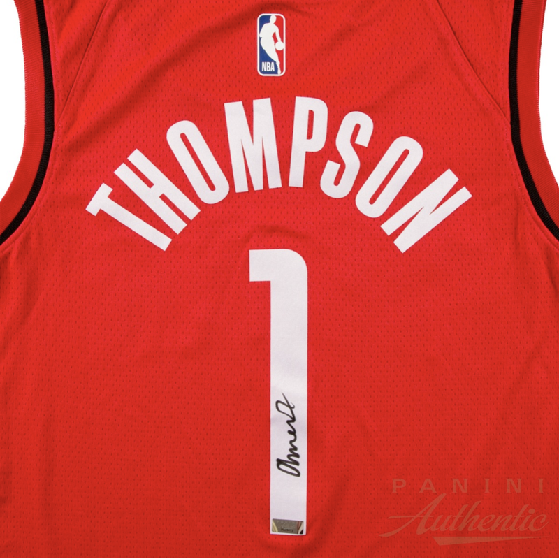 Amen Thompson Autographed Houston Rockets Red Nike Swingman Jersey Panini