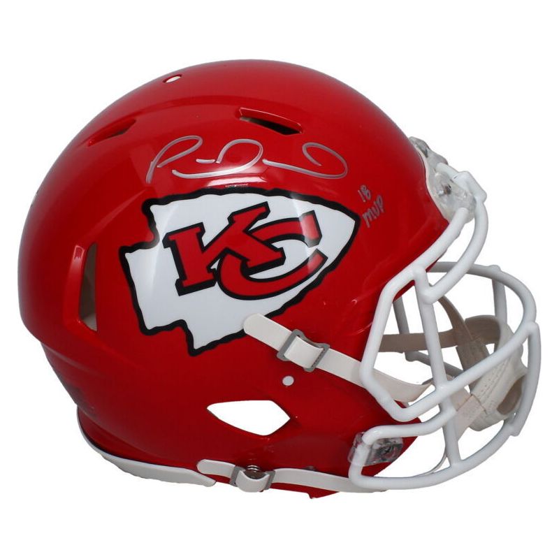 Patrick Mahomes Autographed "18 MVP" Chiefs Speed Authentic Helmet STEINER LE 18