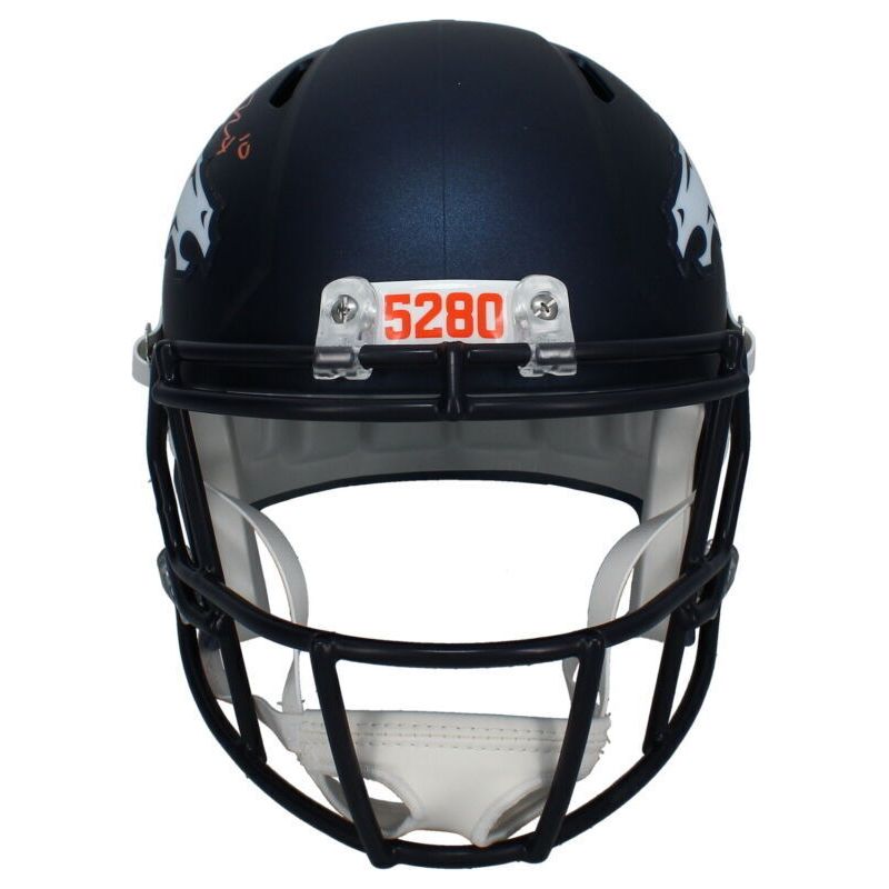 Bo Nix Autographed Denver Broncos 2024 Alternate Full Size Speed Helmet Beckett