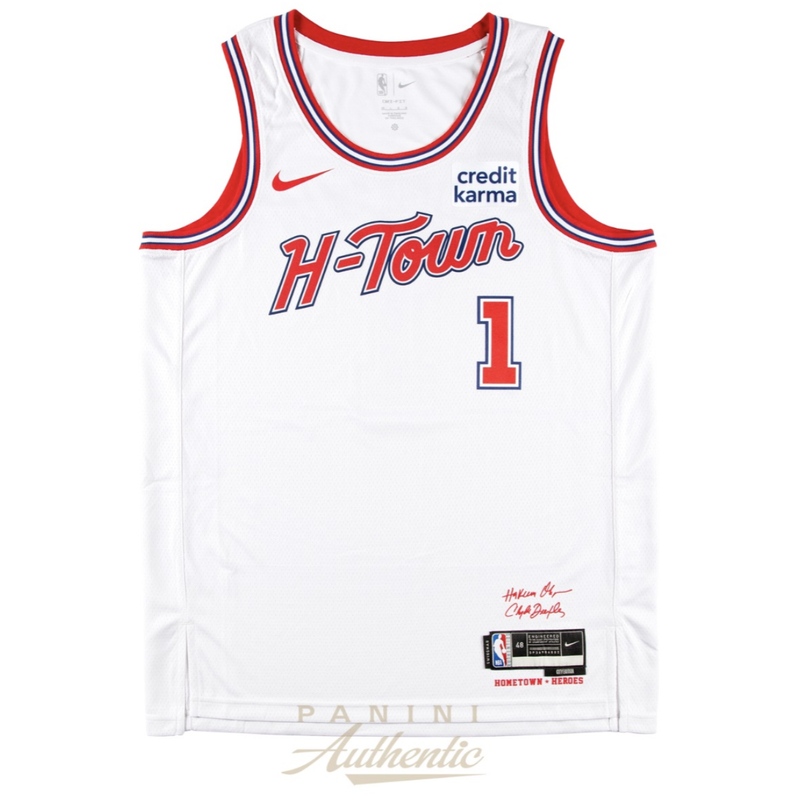 Amen Thompson Autographed Houston Rockets 'Hometown Heroes' Swingman Jersey Panini