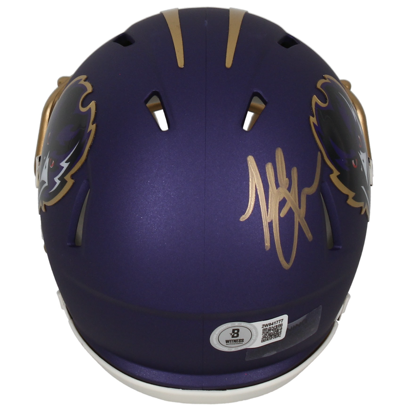 Terrell Suggs Autographed Ravens 2024 Alternate Mini Speed Helmet Beckett