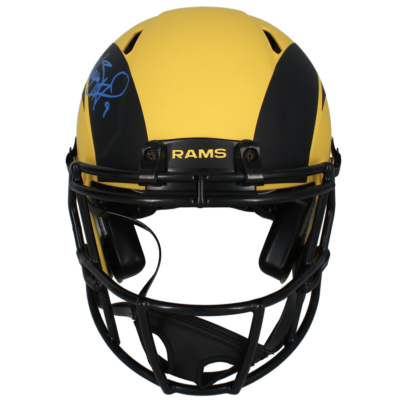 Matthew Stafford Autographed L.A. Rams 'RAVE' Authentic Speed Helmet Fanatics