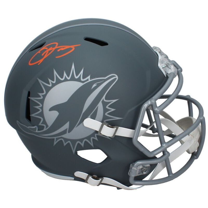 Odell Beckham Jr Autographed Miami Dolphins Slate Full Size Speed Helmet Beckett