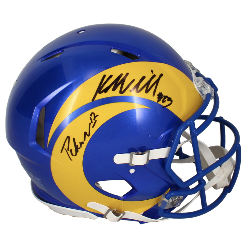 Kyren Williams / Puka Nacua Autographed Rams Authentic Speed Helmet Fanatics