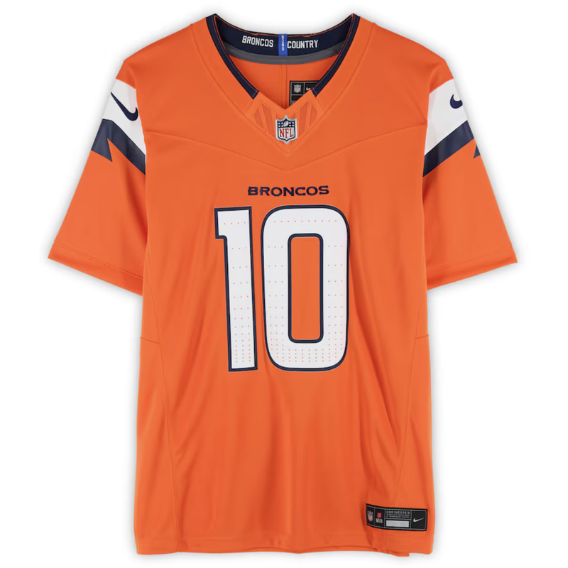 Bo Nix Autographed Denver Broncos Orange Limited Jersey Fanatics