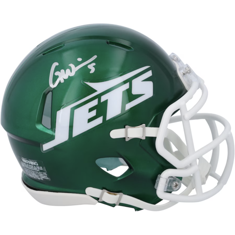Garrett Wilson Autographed New York Jets 2024 Mini Speed Helmet Fanatics