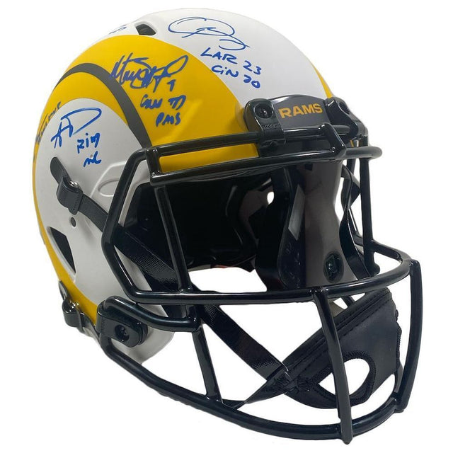 Los Angeles Rams Team Signed Inscribed Lunar Eclipse Speed Helmet Fanatics LE 56