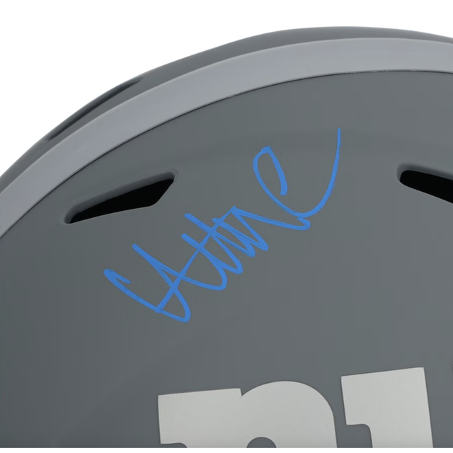 Abdul Carter Autographed New York Giants Slate Speed Full Size Helmet Fanatics