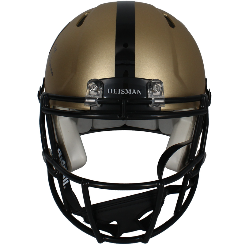 Travis Hunter Autographed "24 Heisman" Gold Logo Authentic Speed Helmet Fanatics
