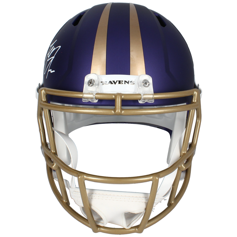 Terrell Suggs Autographed Baltimore Ravens 2024 Alternate Full Size Speed Helmet Beckett