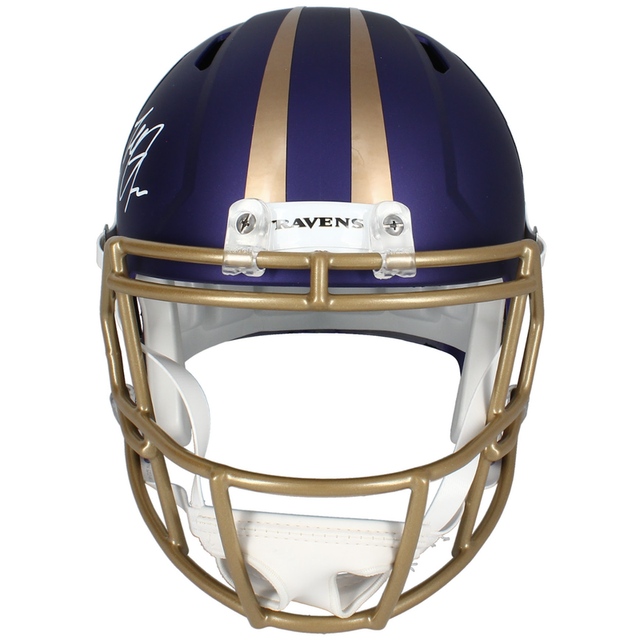 Terrell Suggs Autographed Baltimore Ravens 2024 Alternate Full Size Speed Helmet Beckett