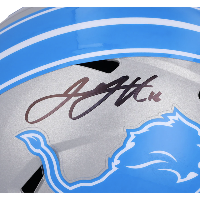 Jared Goff Autographed Detroit Lions Full Size Speed Helmet Fanatics
