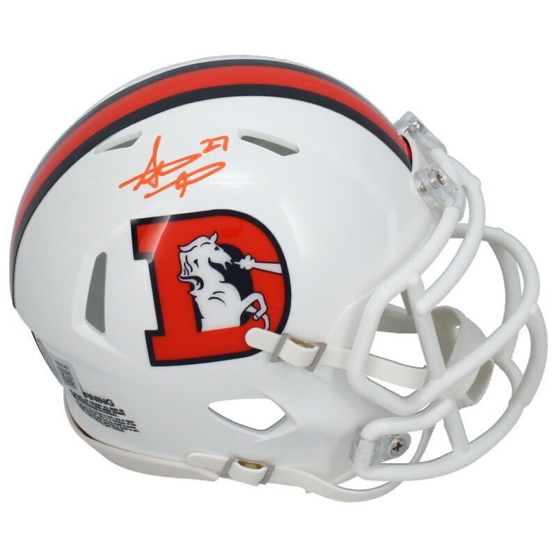 Steve Atwater Autographed Broncos Alternate Mini Speed Helmet Beckett