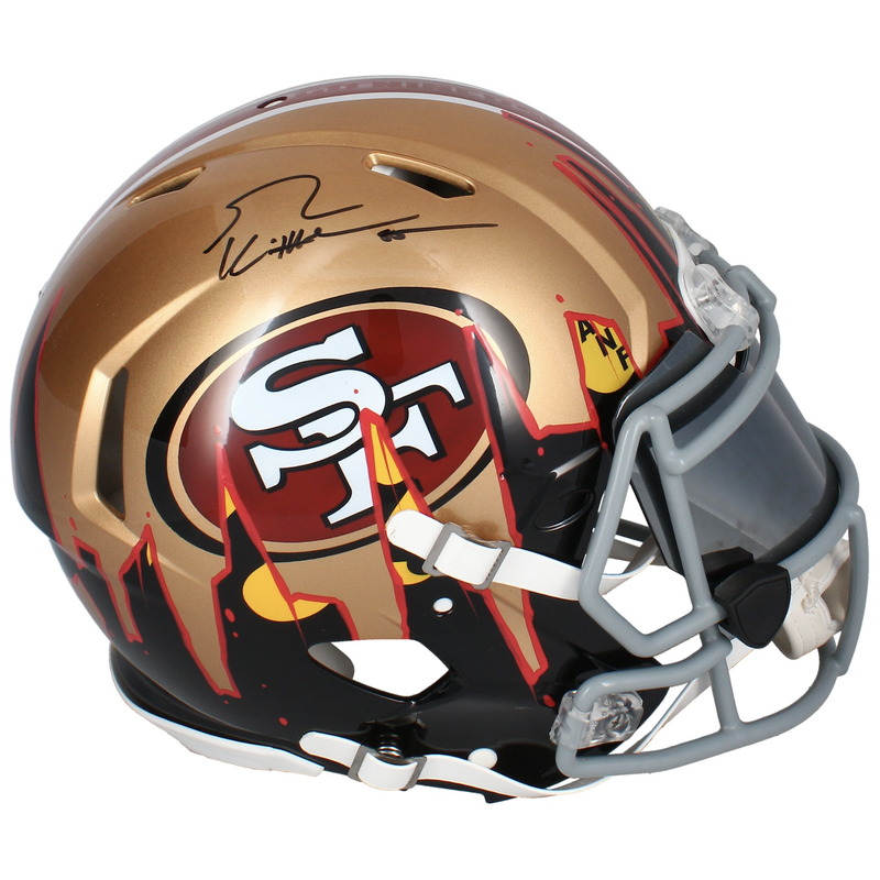 George Kittle Autographed 49ers Custom Ripped Speed Helmet Beckett