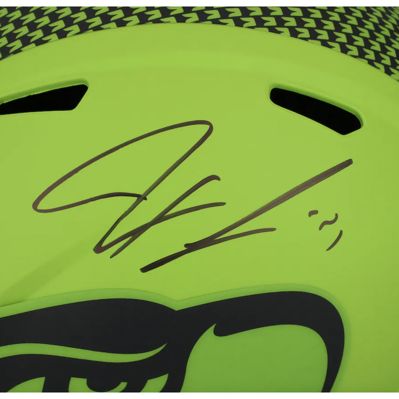 Jaxon Smith-Njigba Autographed Seattle Seahawks 'RAVE' Full Size Speed Helmet Fanatics