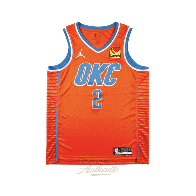 Shai Gilgeous-Alexander Auto/Ins OKC Orange Nike Swingman Jersey Panini LE 25