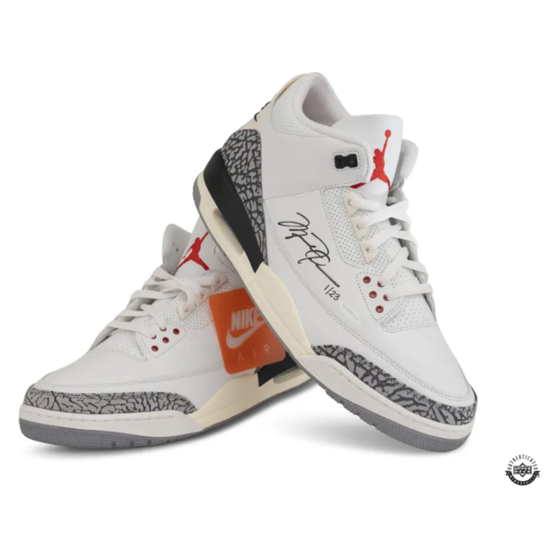 Michael Jordan Autographed Nike Air Jordan 3 Retro 'Reimagined' Shoes UDA LE 23