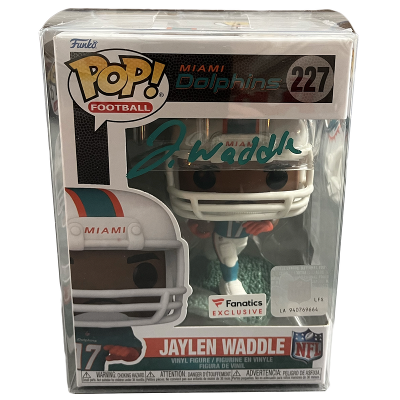 Jaylen Waddle Autographed Miami Dolphins #227 Funko Pop Fanatics