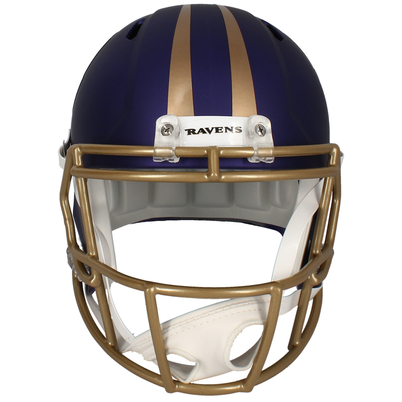 Ed Reed Autographed Ravens 2024 Alternate Full Size Speed Helmet Beckett