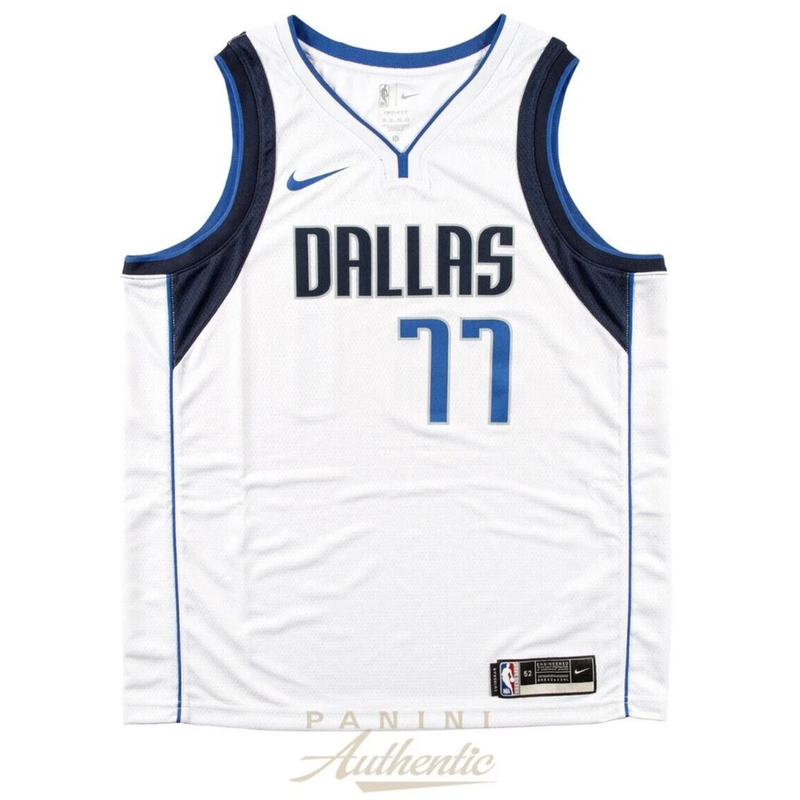 Luka Doncic Autographed Dallas Mavericks White Nike Swingman Jersey Panini