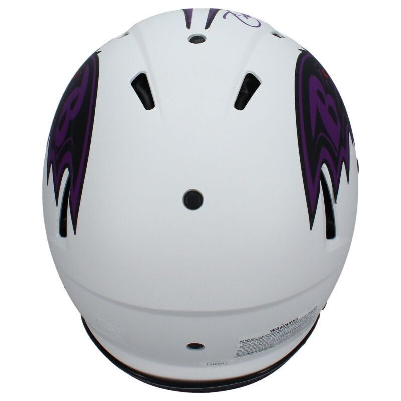 Zay Flowers Autographed Ravens Lunar Eclipse Authentic Speed Helmet JSA