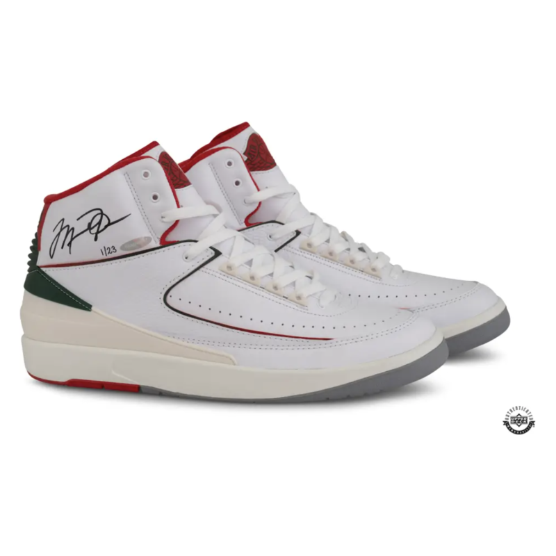 Michael Jordan Autographed Nike Air Jordan 2 'Italy' 2023 Shoes UDA LE 23