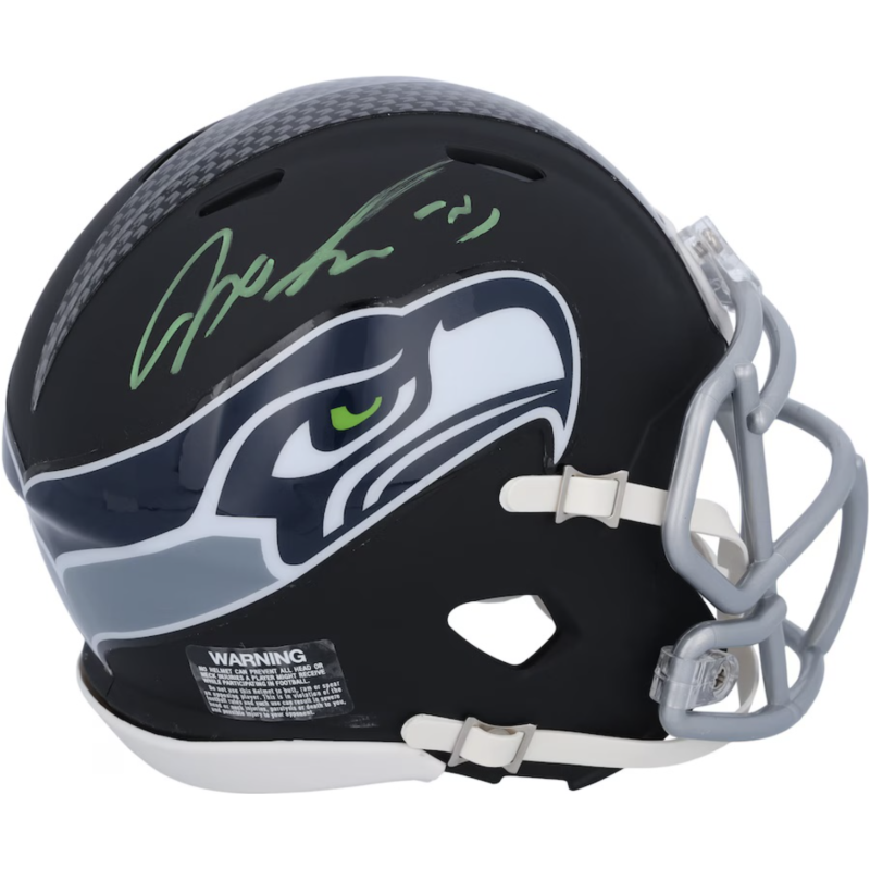 Jaxon Smith-Njigba Autographed Seattle Seahawks Black Matte Mini Speed Helmet Fanatics