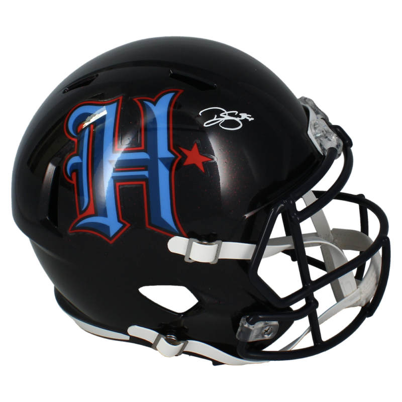 Dalton Schultz Autographed Houston Texans H-Town Full Size Speed Helmet Beckett