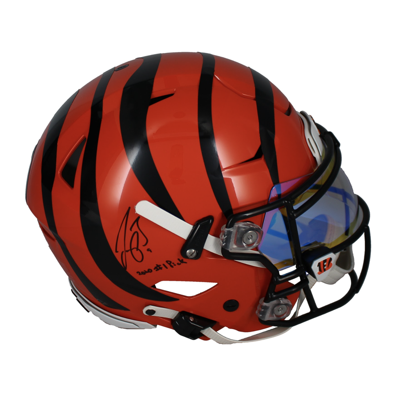 Joe Burrow Autographed "2020 #1 Pick" Bengals Speedflex Helmet Fanatics