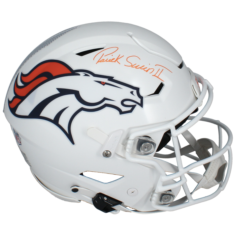 Patrick Surtain II Autographed Broncos 2024 Alternate Speedflex White Helmet Beckett