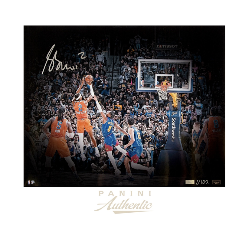 Shai Gilgeous-Alexander Autographed 16x20 "Elevate" Photograph LE 102 Panini