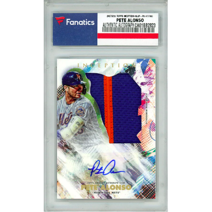PETE ALONSO Autographed New York Mets 2020 TOPPS Inception Card FANATICS LE 77/90