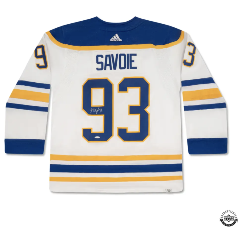 Matt Savoie Autographed Authentic Buffalo Sabres Adidas White Jersey UDA