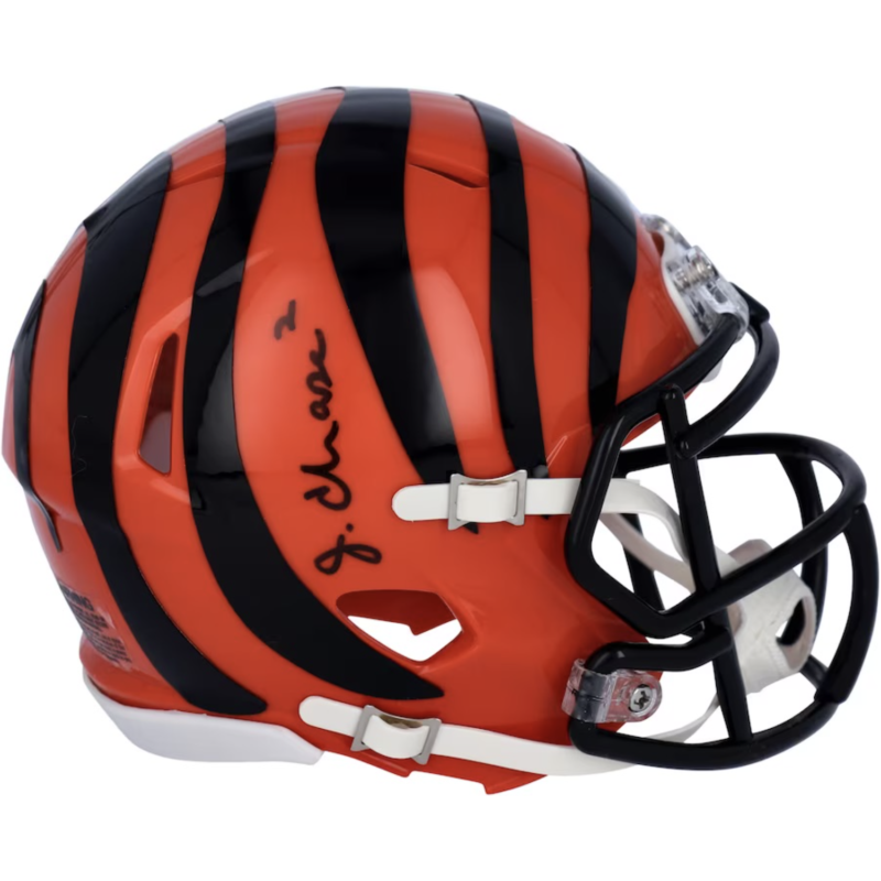 Ja'Marr Chase Autographed Cincinnati Bengals Mini Speed Helmet Fanatics