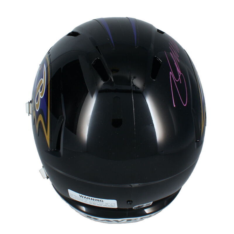 Zay Flowers Autographed Baltimore Ravens Speed Full Size Helmet Beckett