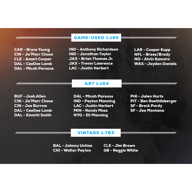 2025 Fanatics NFL Authentic Football Under Wraps (Brady, Jayden, Caleb, etc.)