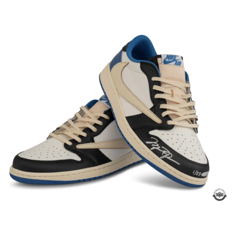 Michael Jordan Autographed Nike Jordan "Fragment" Travis Scott Shoes UDA LE 23