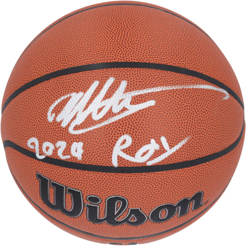Victor Wembanyama Autographed "2024 ROY" San Antonio Spurs Wilson Basketball Fanatics