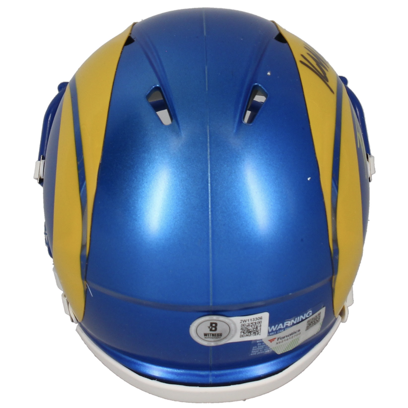 Puka Nacua / Kyren Williams Autographed Rams Mini Speed Helmet Beckett